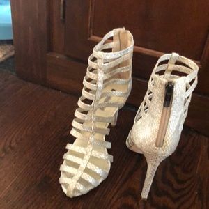 BCBG cages heels- never worn